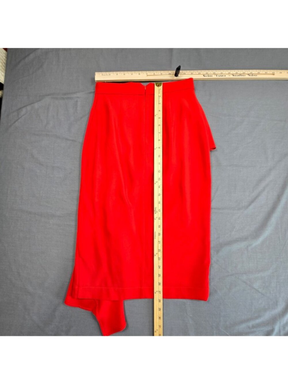 Rachel Parcell Small Womens High-Low Red Ruffle Midi Skirt Holiday Cocktail - Picture 6 of 6